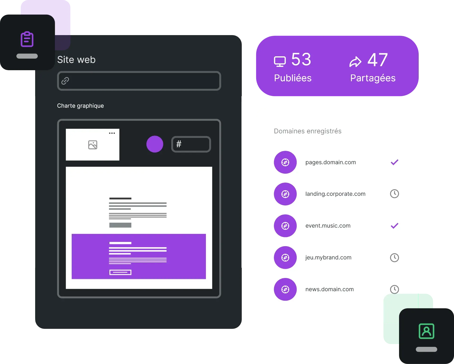 A user interface showing the advantages of an emailing software